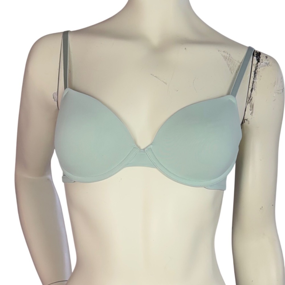 Auden The Everyday Bra Pastel Green Seamless Underwire Minimalist Soft‎ Girl 36A